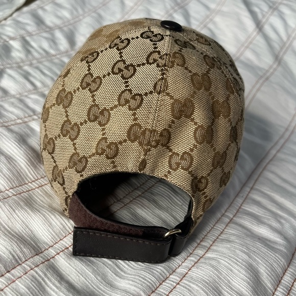 Original GG canvas baseball hat with Web - Picture 4 of 4